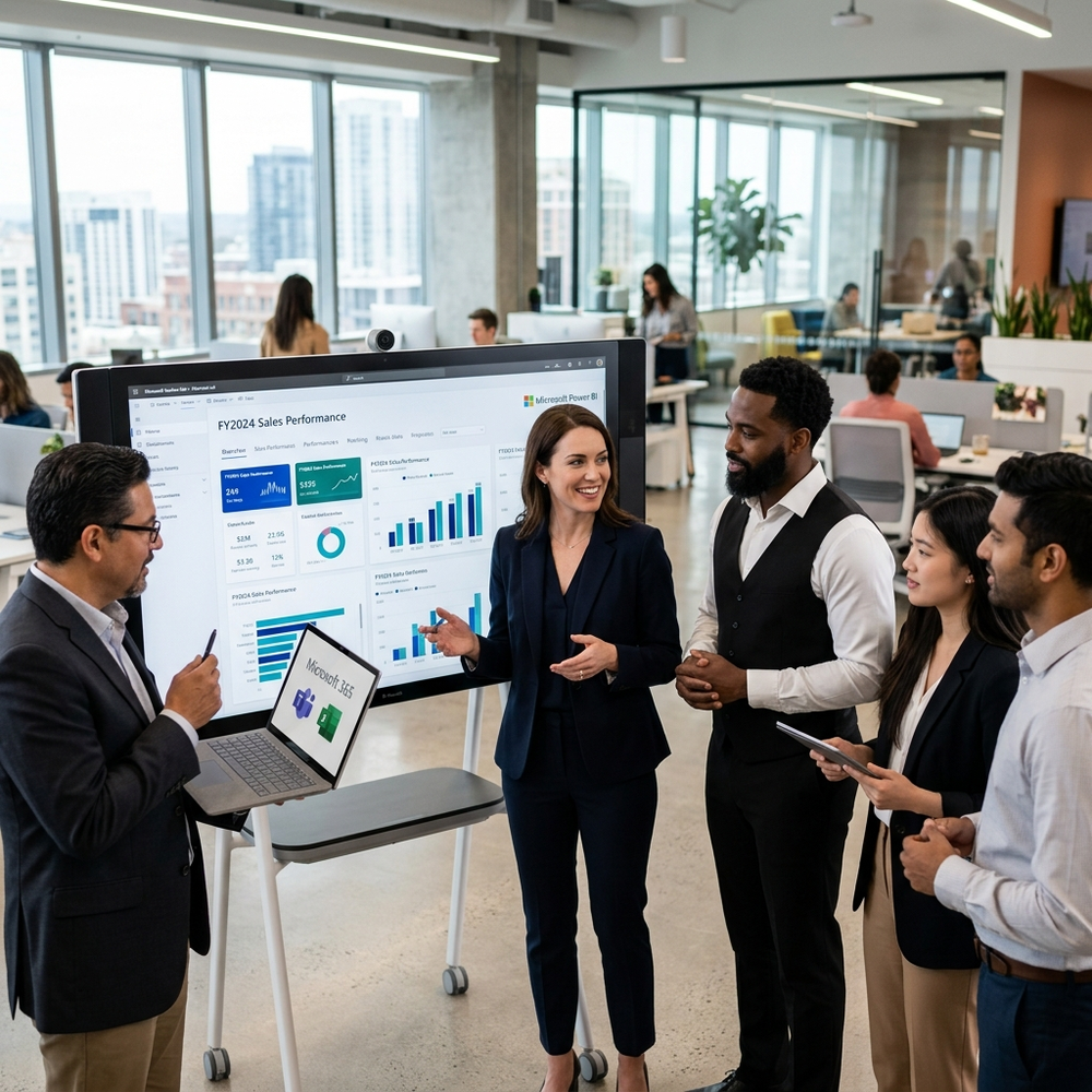 Microsoft 365 Solutions Illustration